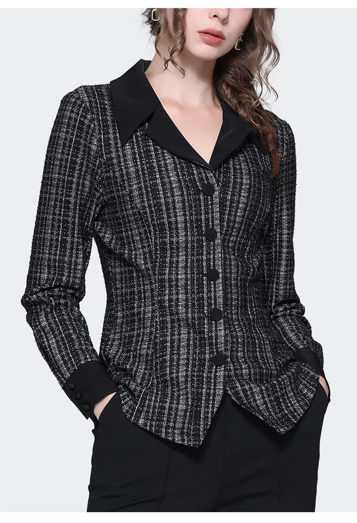 Modish Slim Fit Checkered Coat