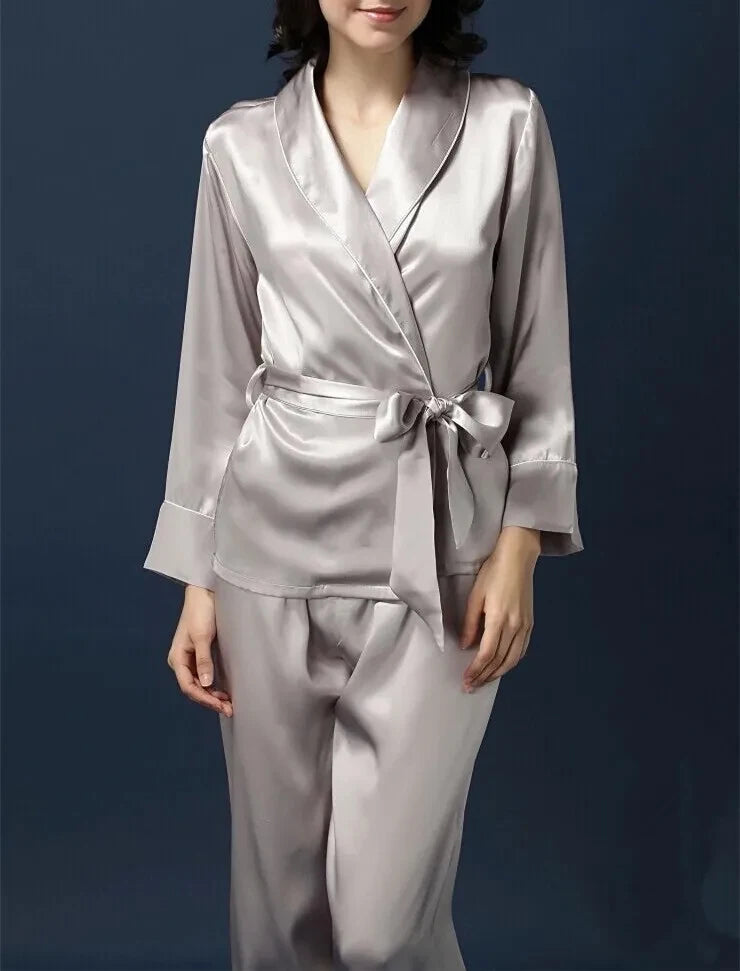 Comfortable Pure Momme Satin Silk Pajama Set