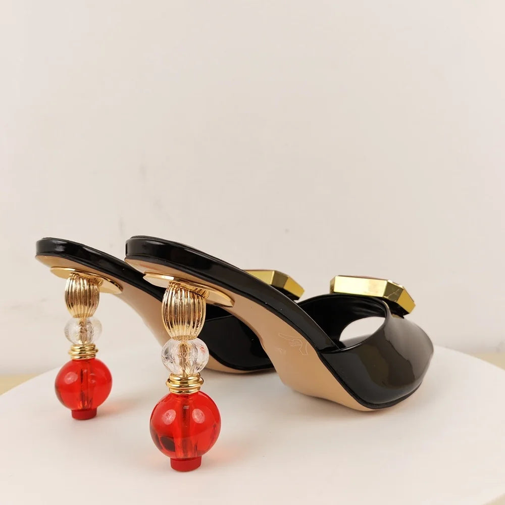 Bold Style Gem Sculpted High Heels