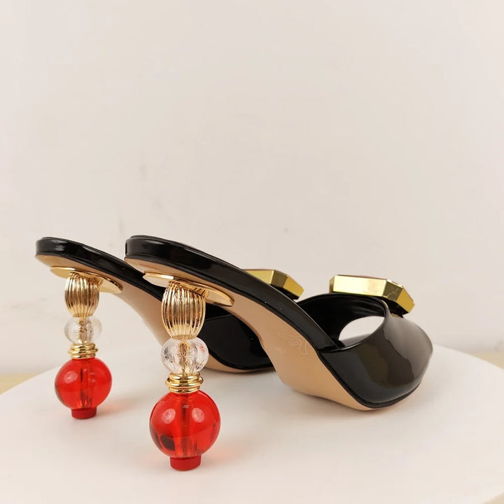Bold Style Gem Sculpted High Heels