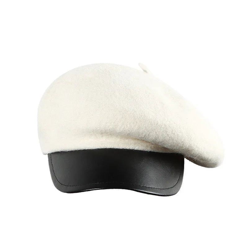 Elegant Knit Wool Beret Hat