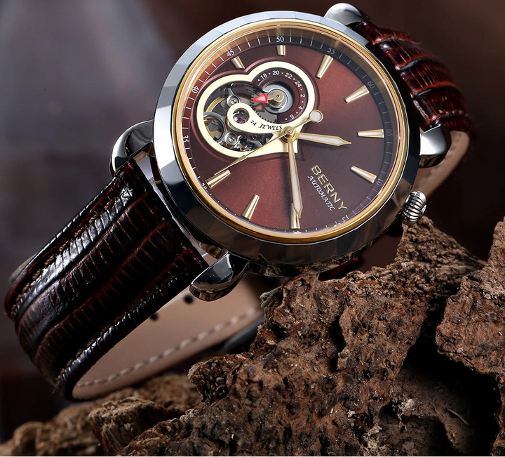 Sweet Sapphire Glass Mechanical Watch