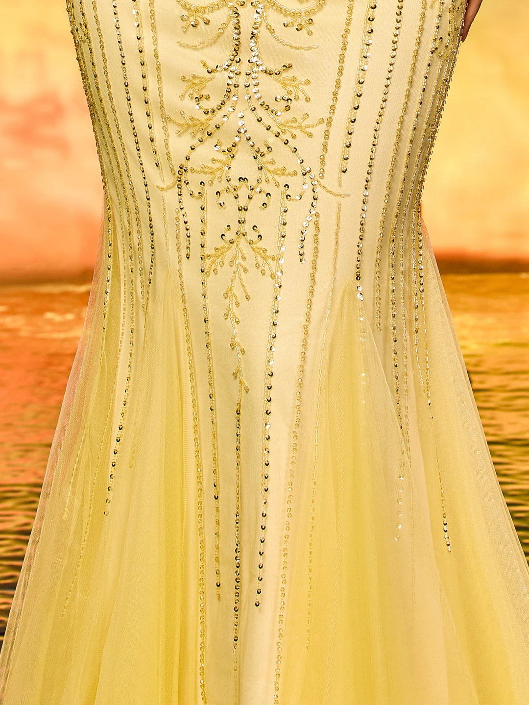 Luxurious Beaded Tulle Prom Dress