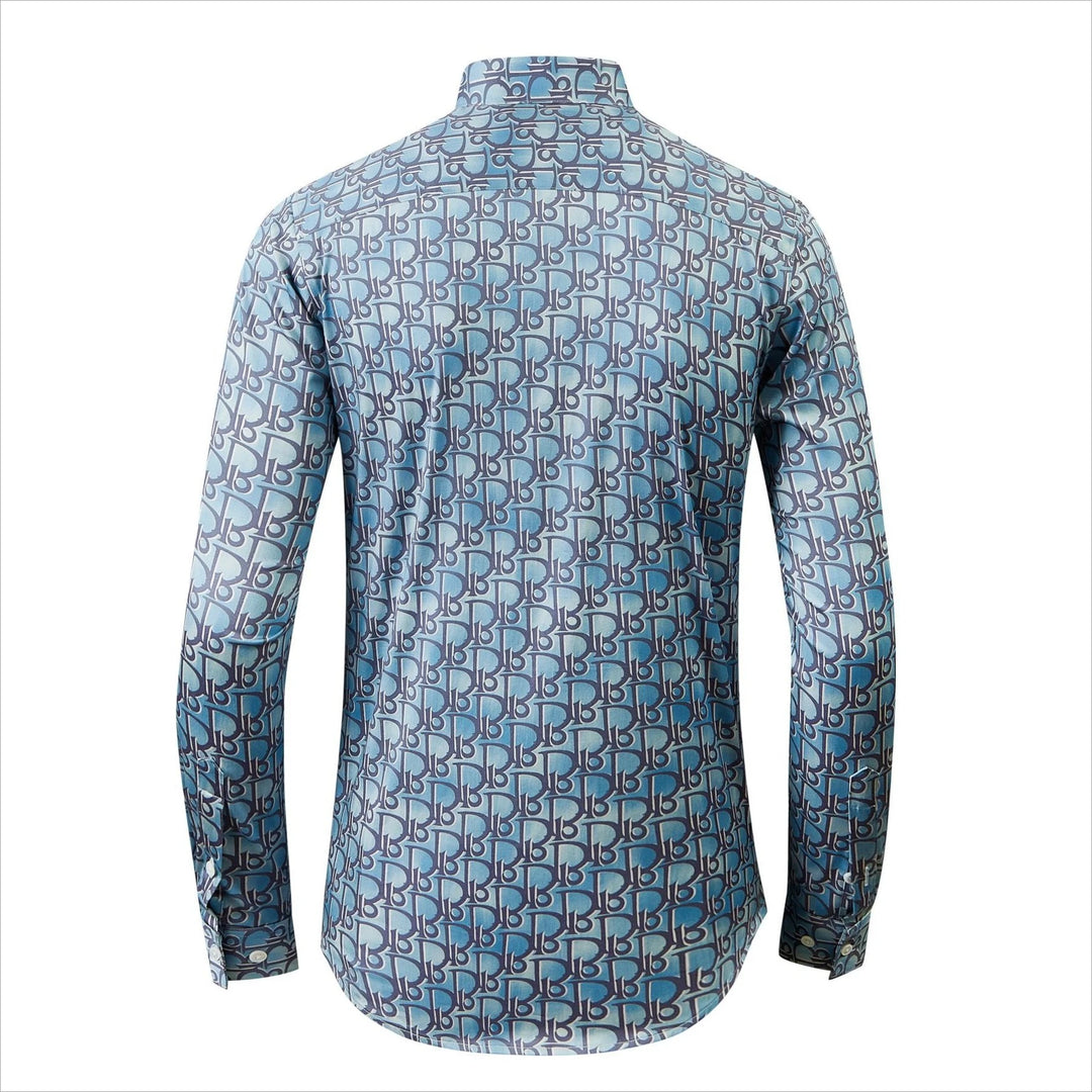 Letter Printed Long Sleeved Casual Shirt