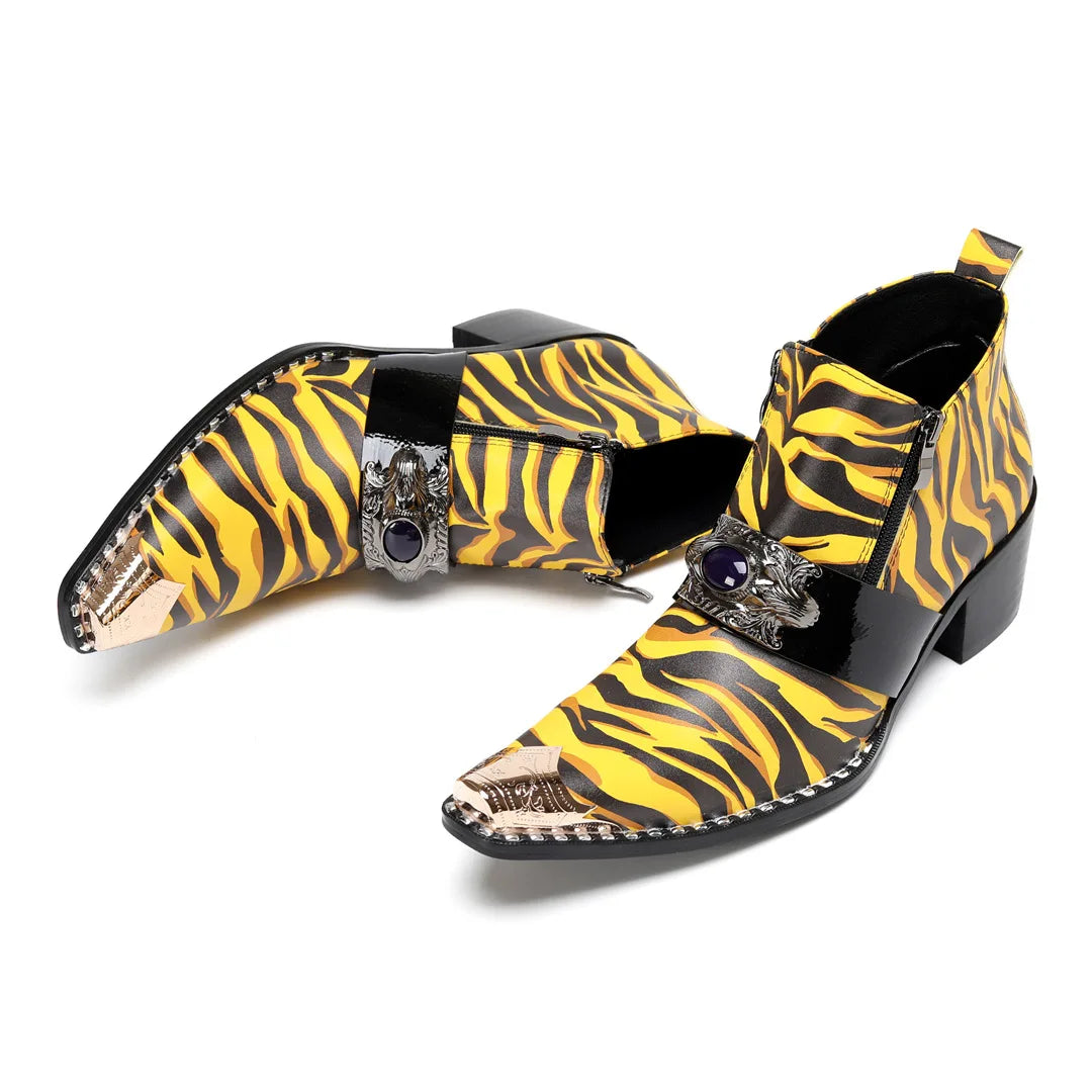 Premium Zebra Strips High Top Boots