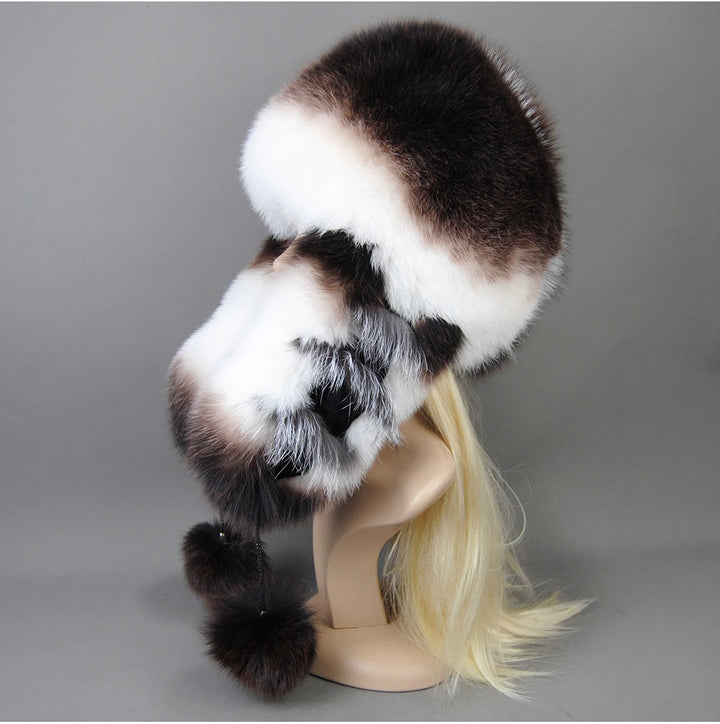 Warm Real Fur Bomber Hat