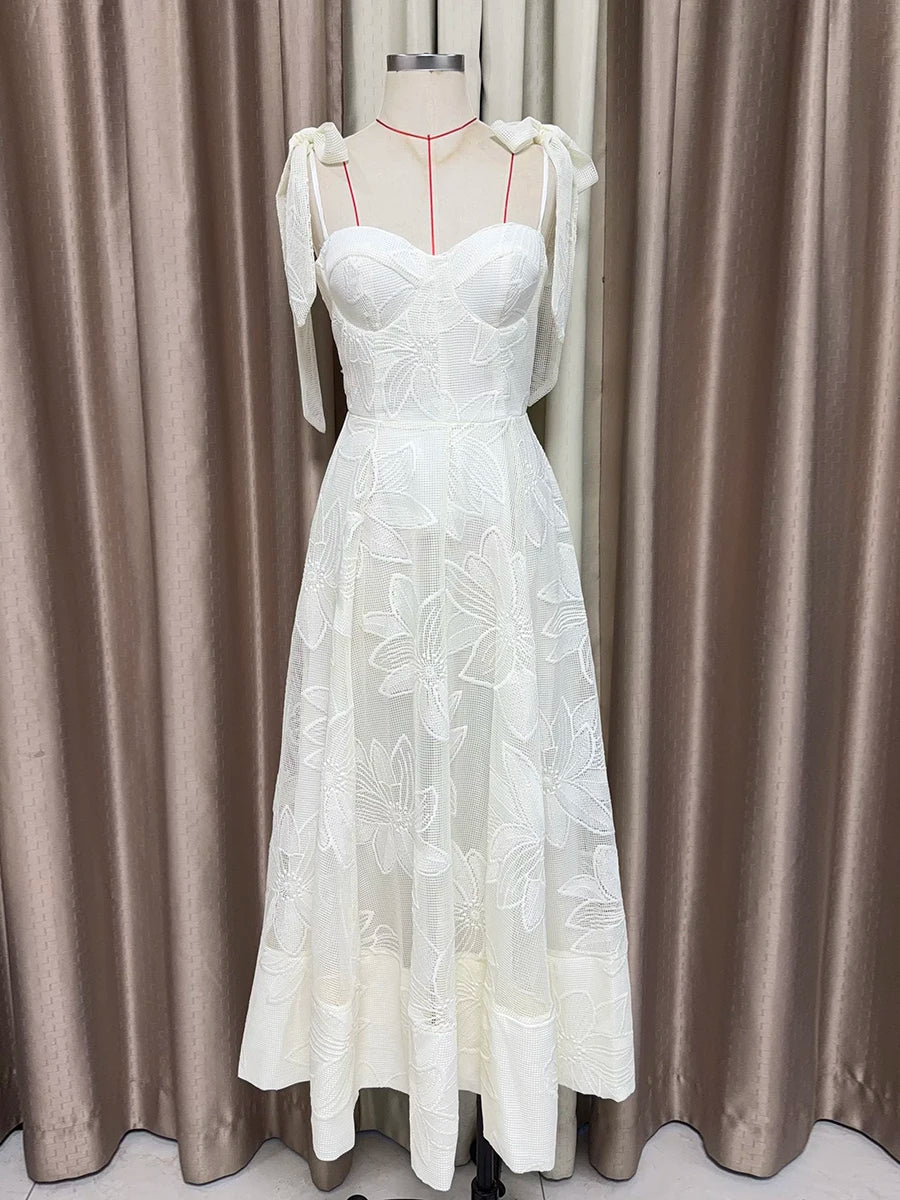 Premium Spliced Bow Party Dress