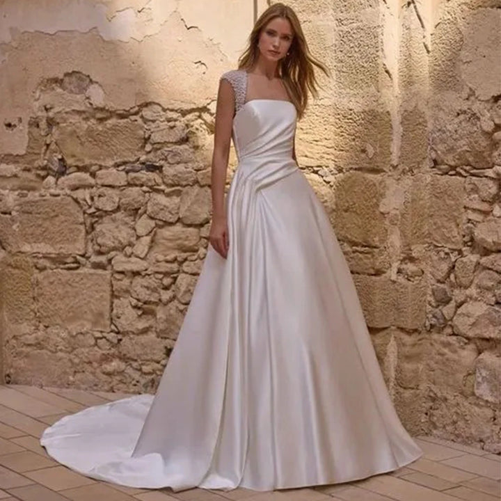 Terrific Backless Bridal Dress
