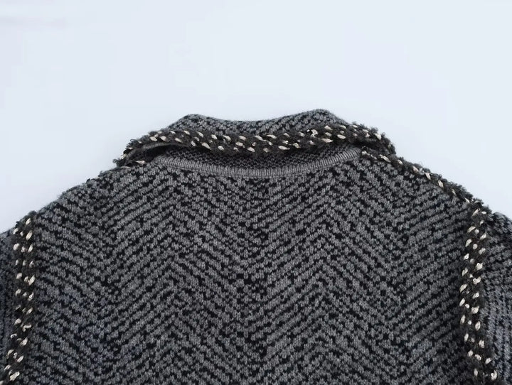 Versatile Loose Lapel Knit Jacket