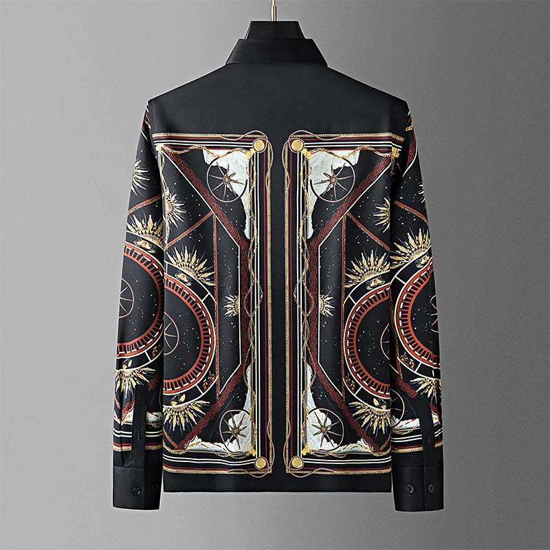 Handsome Long Sleeved Printed Shirt