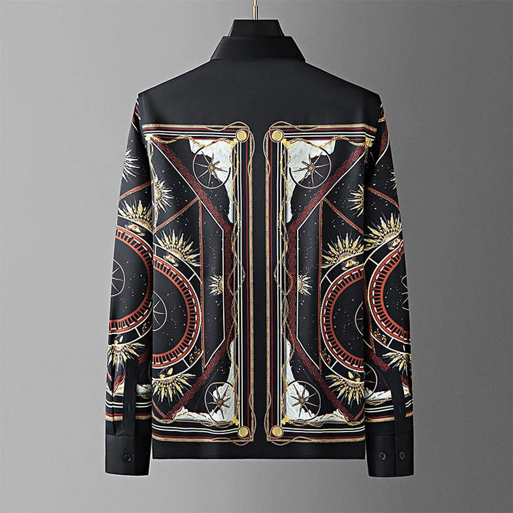 Handsome Long Sleeved Printed Shirt