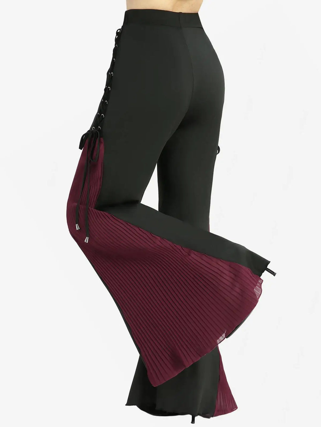 Stately Lace Up Pleated Pants