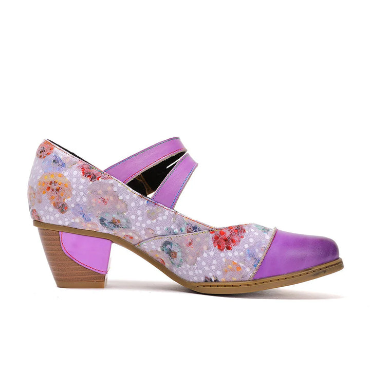 Versatile Round Toe Printed Pumps