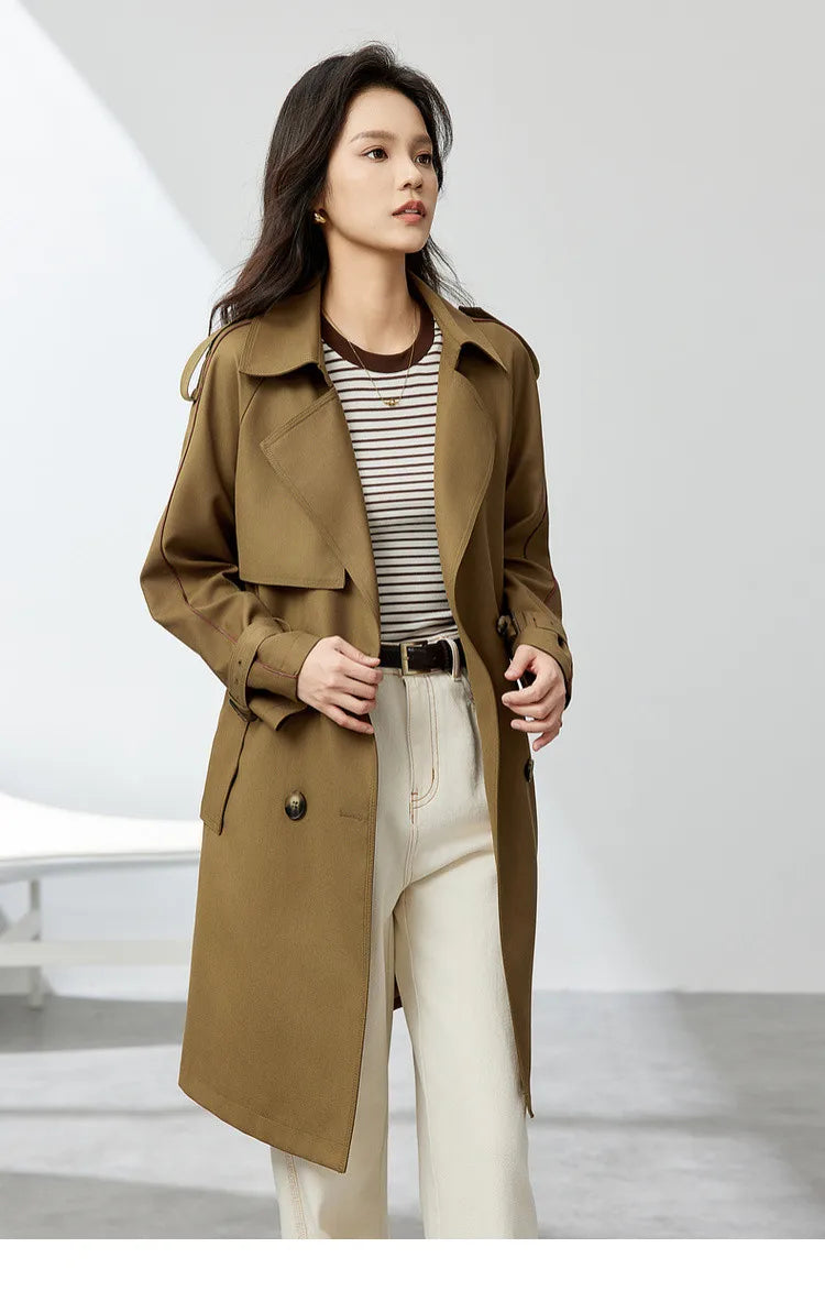 Double-breasted Belted Trench Coat