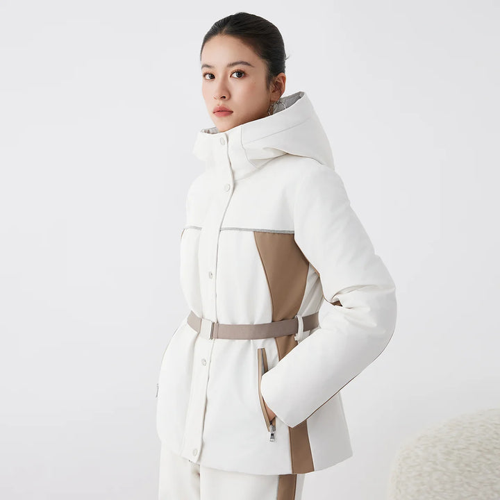 Stylish High-neck Goose Down Hooded