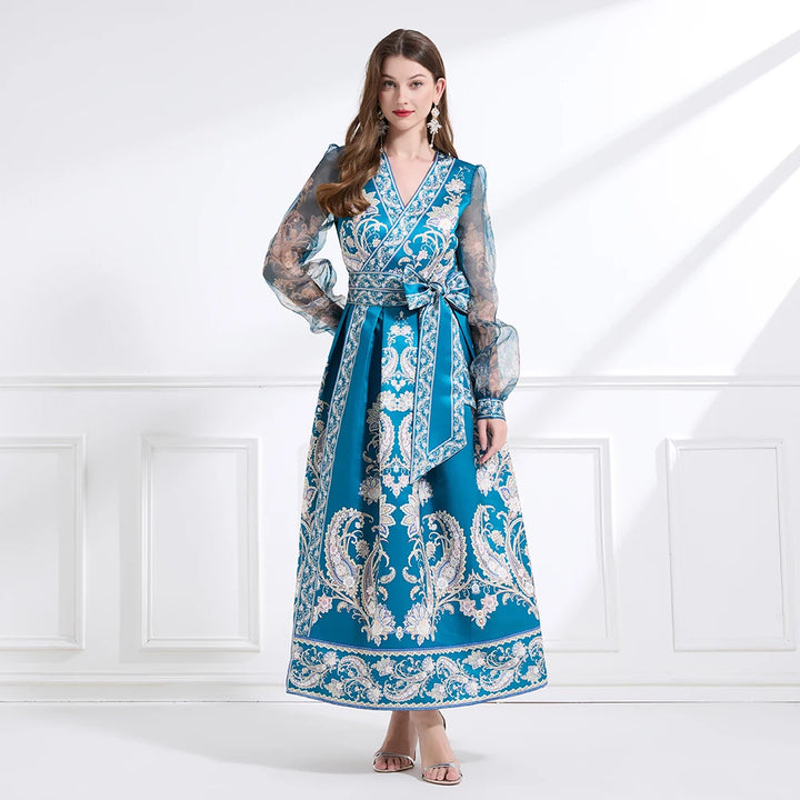 Graceful Empire Waist Maxi Dress