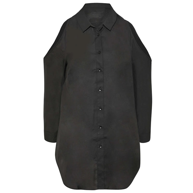 Sophisticated Cold Shoulder Blouse