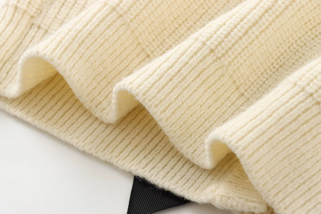 Vintage O-Neck Knitted Cardigan