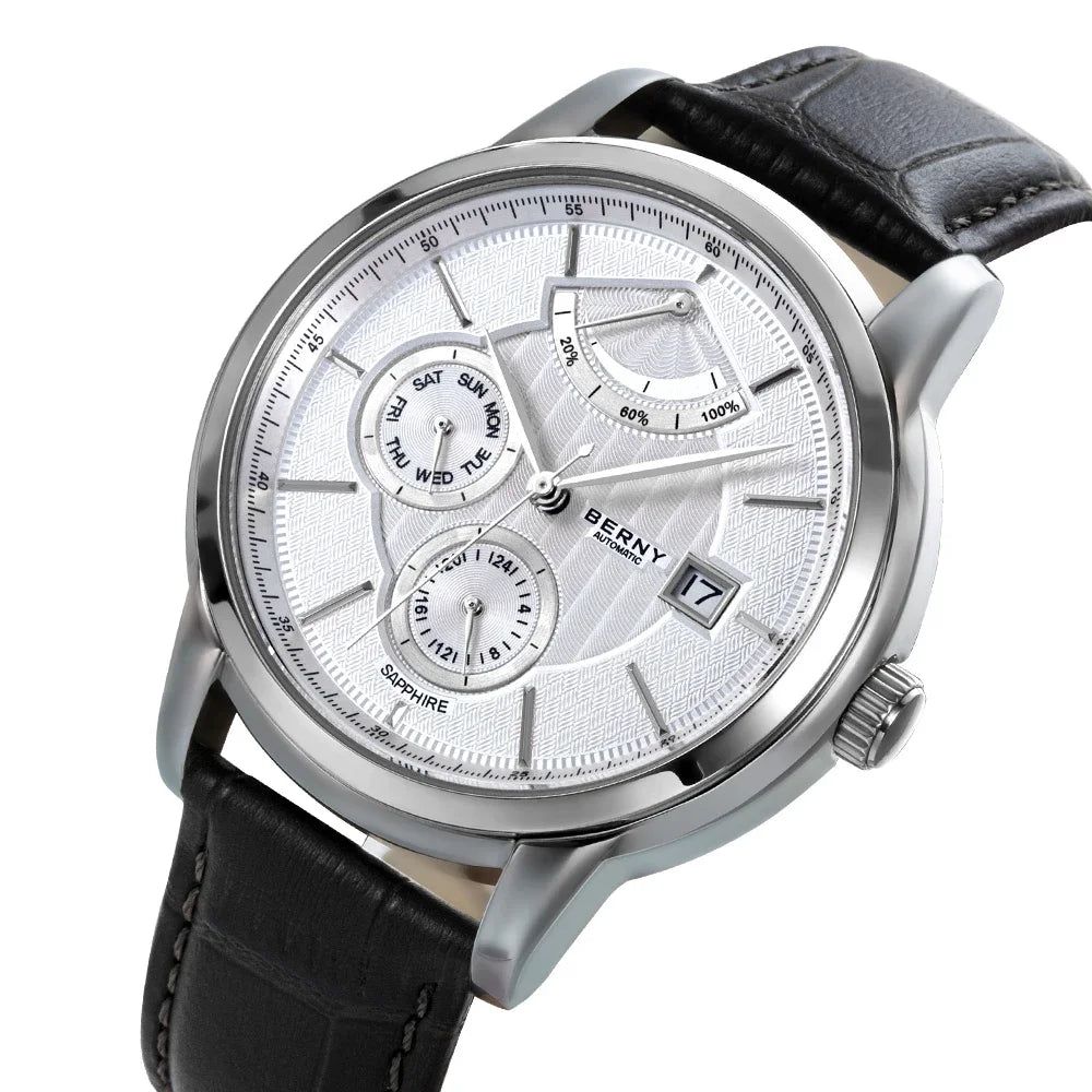 High-End Calendar Sapphire Wristwatch