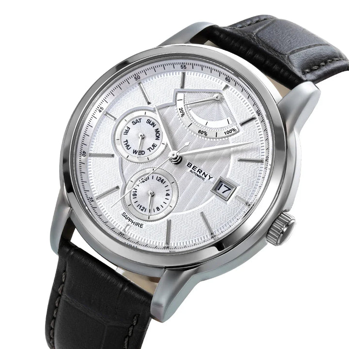 High-End Calendar Sapphire Wristwatch