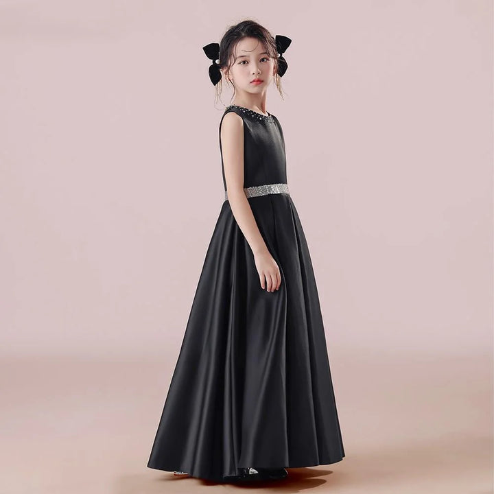 Charming Beaded Girl's Floor-length Dress
