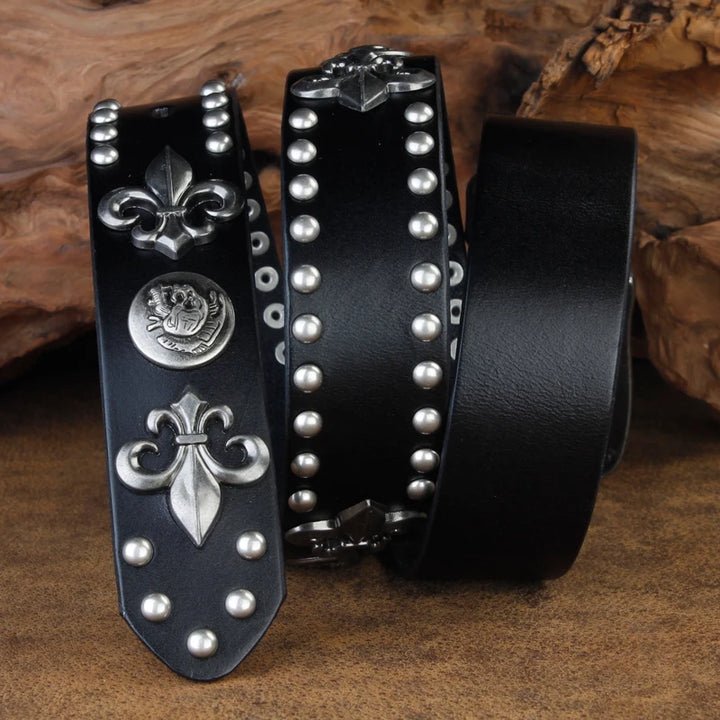 Stylish Metal Rivet Cowboy Belt