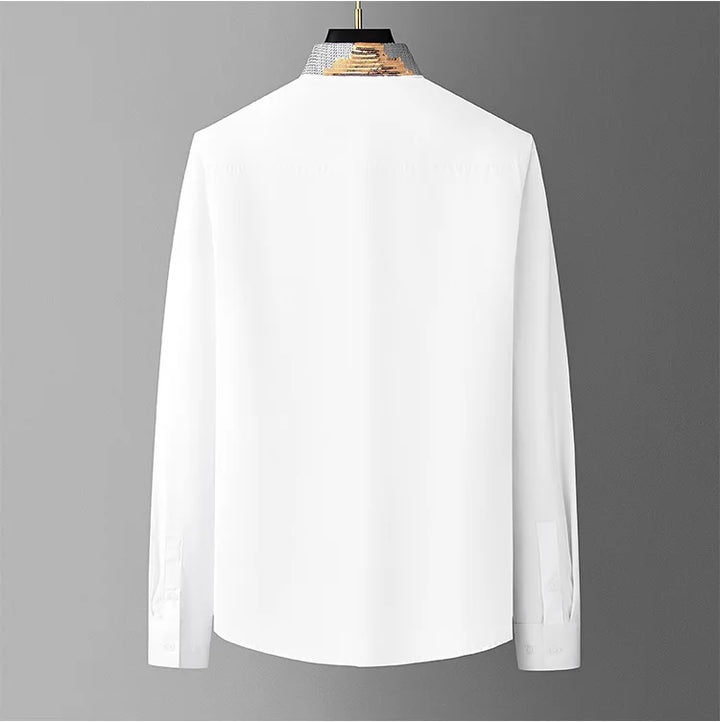 Beaded Embroidered Slim Fit Shirt