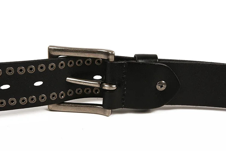 Stylish Geometric Punk Rock Leather Belt