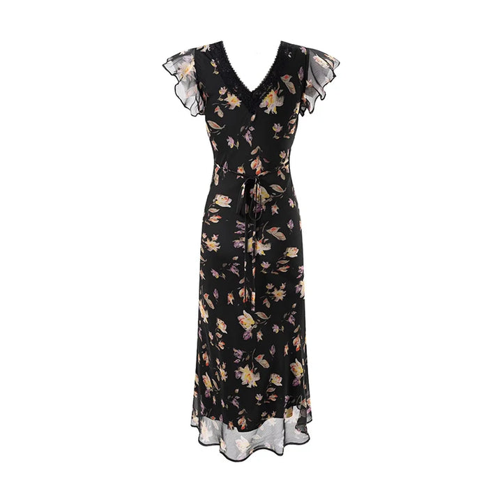 Beautiful Floral Print Midi Dress