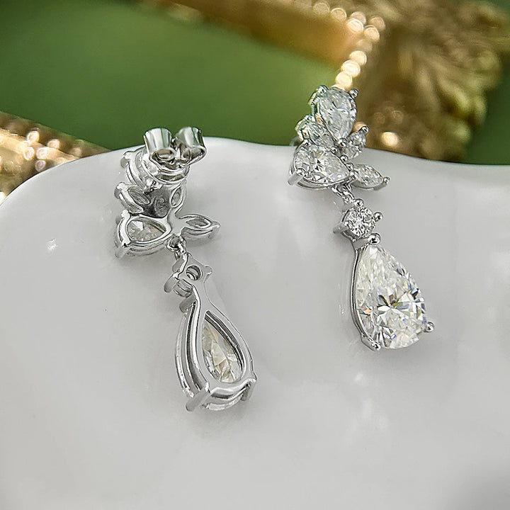 Sparkling Moissanite Drop Earrings