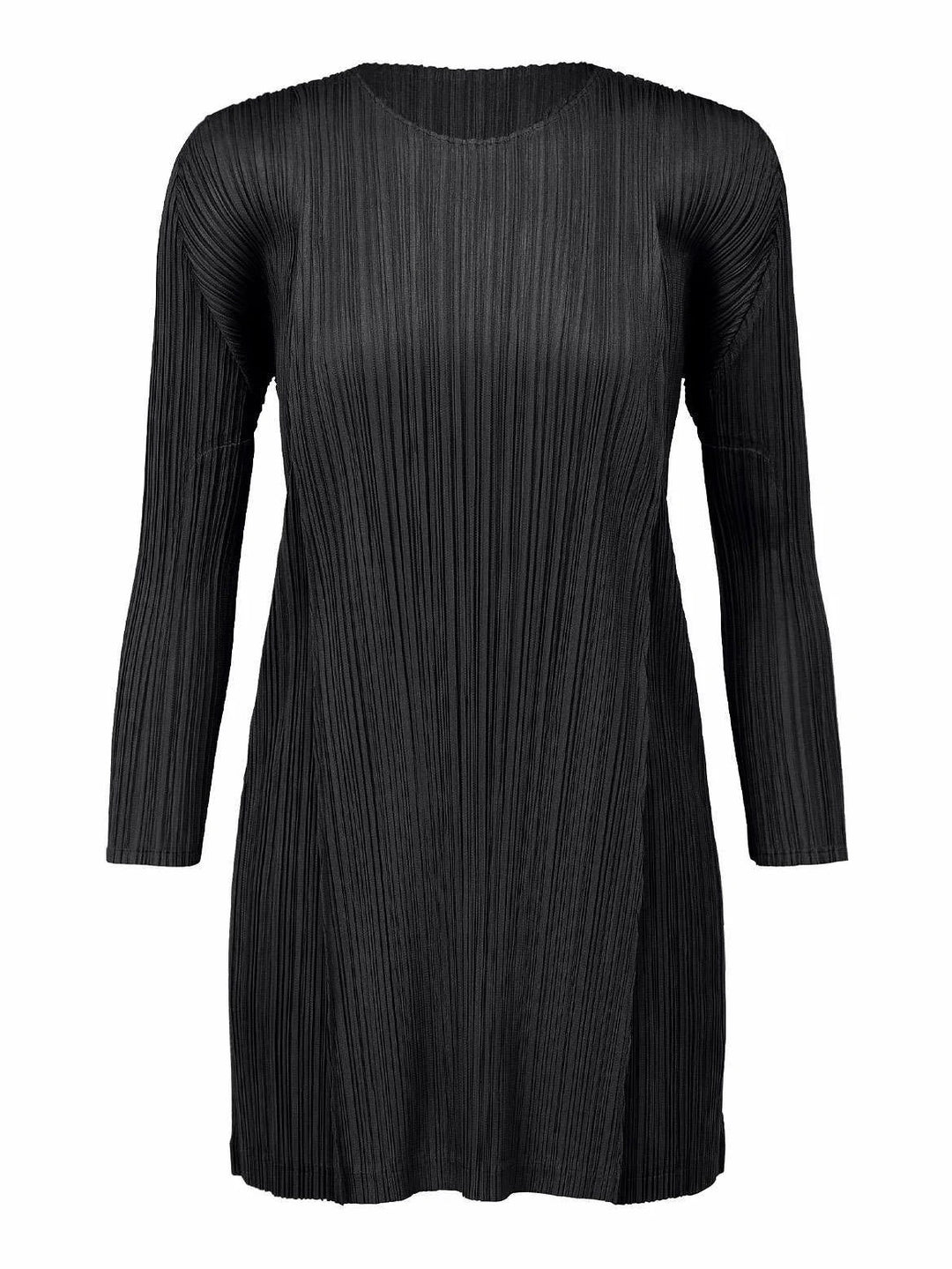 Casual Pleated Long Sleeve Dress