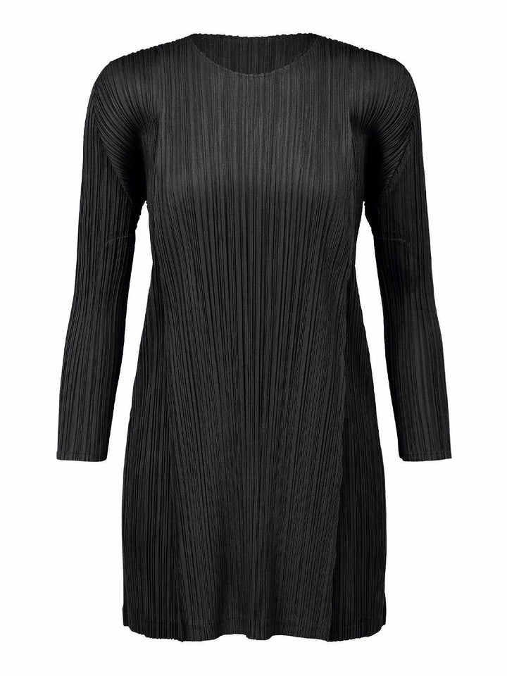 Casual Pleated Long Sleeve Dress