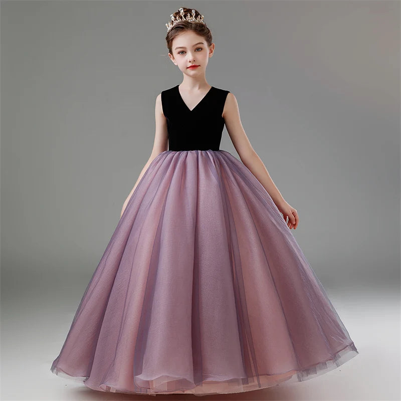 Beautiful Tulle Flower Girl's Evening Dress