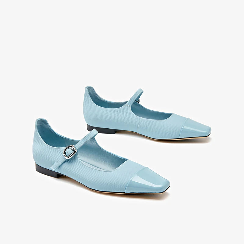 Stylish Buckle Strap Flat Shoes