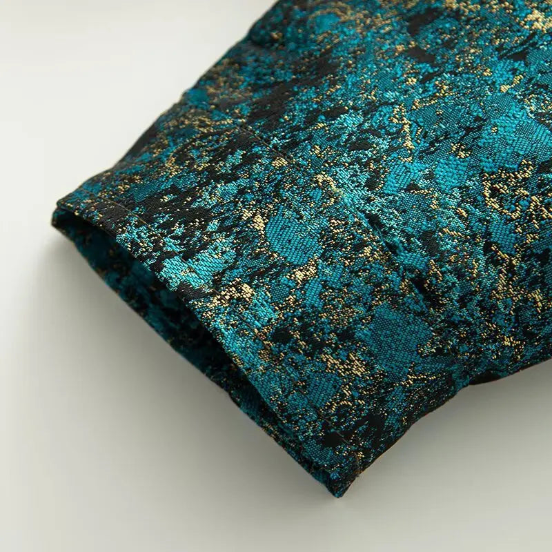 Refined Metallic Thread Texture Coat