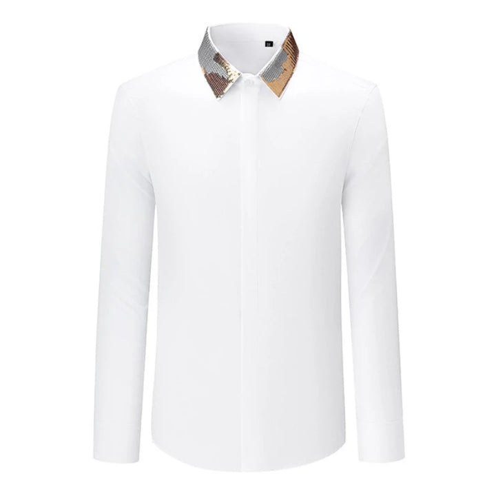 Beaded Embroidered Slim Fit Shirt