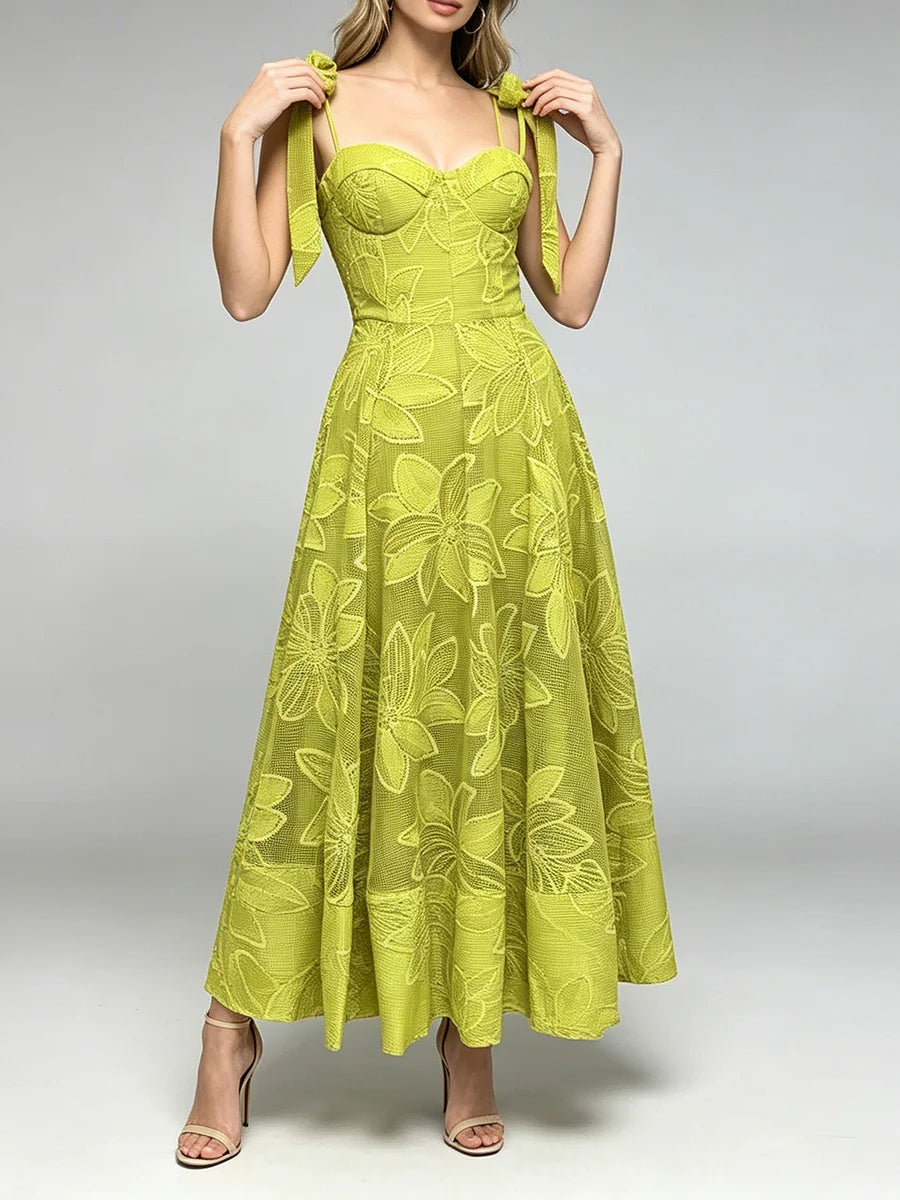 Premium Spliced Bow Party Dress