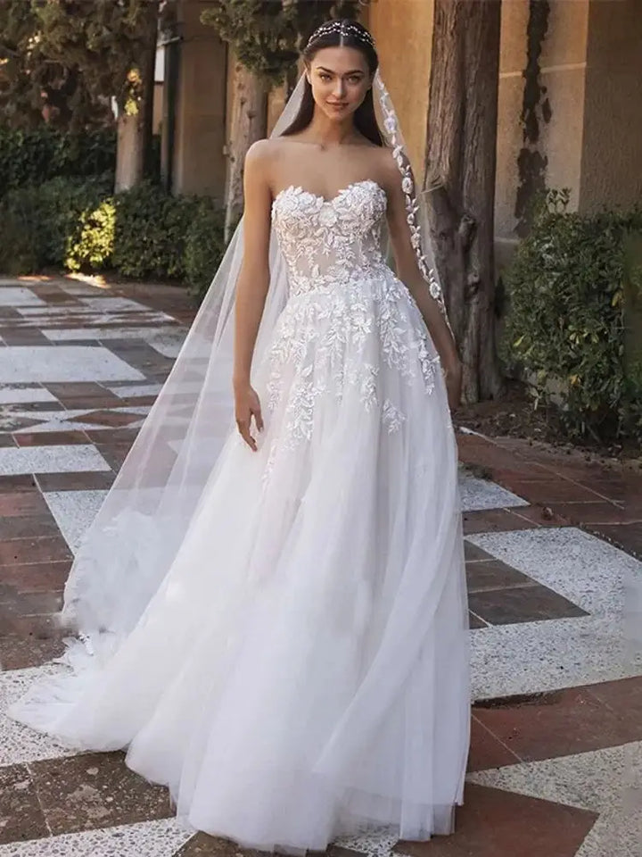 Sumptuous Open Back Bridal Dress