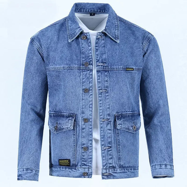 Stylish Button-Up Denim Jeans Coat