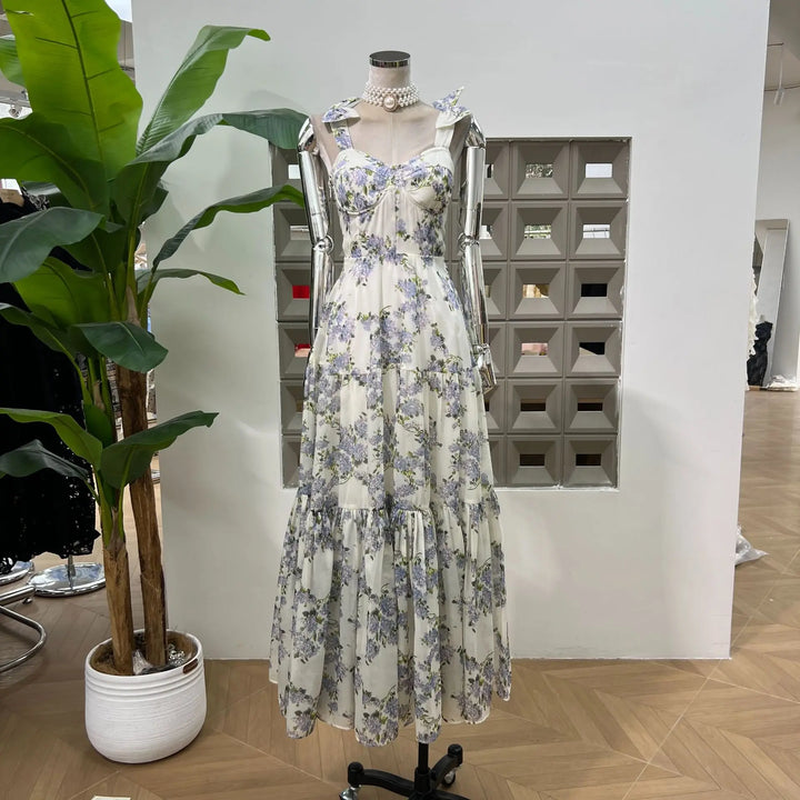 Breathtaking Square Neck Evening Dress