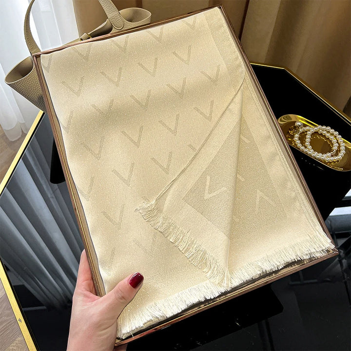 Elegant Silk Blend Shawl Wrap Headscarf