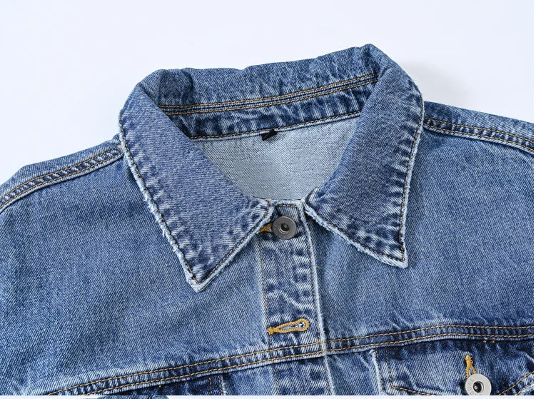High Waisted Streetwear Denim Jacket