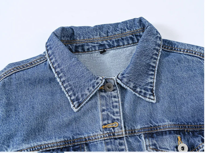 High Waisted Streetwear Denim Jacket