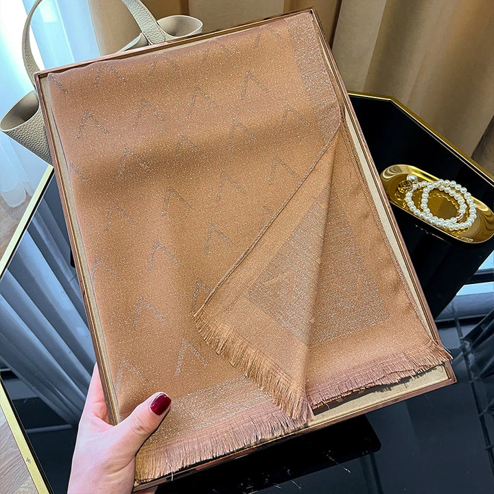 Elegant Silk Blend Shawl Wrap Headscarf