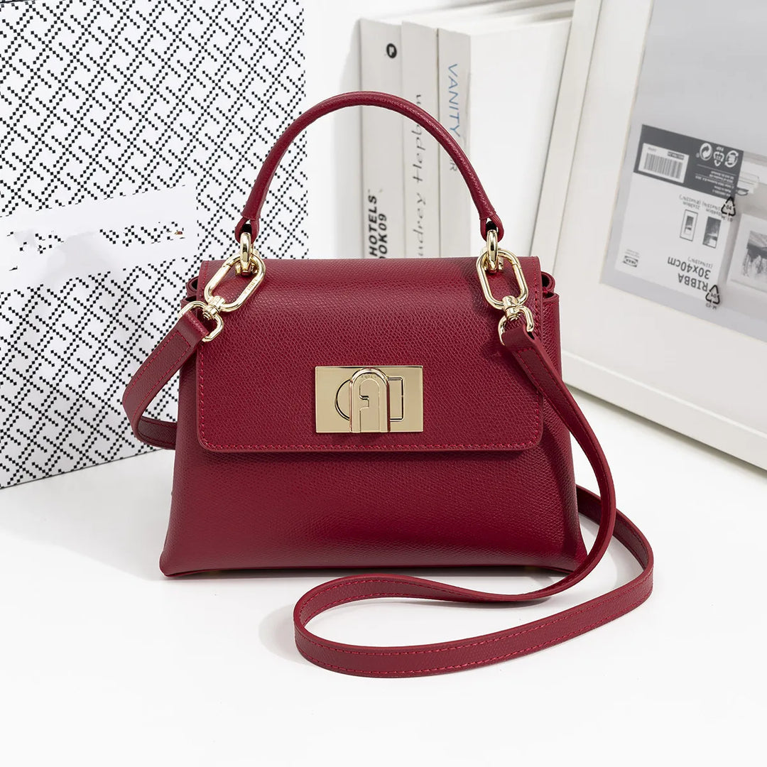 Luxurious Soft Cowhide Square Handbag