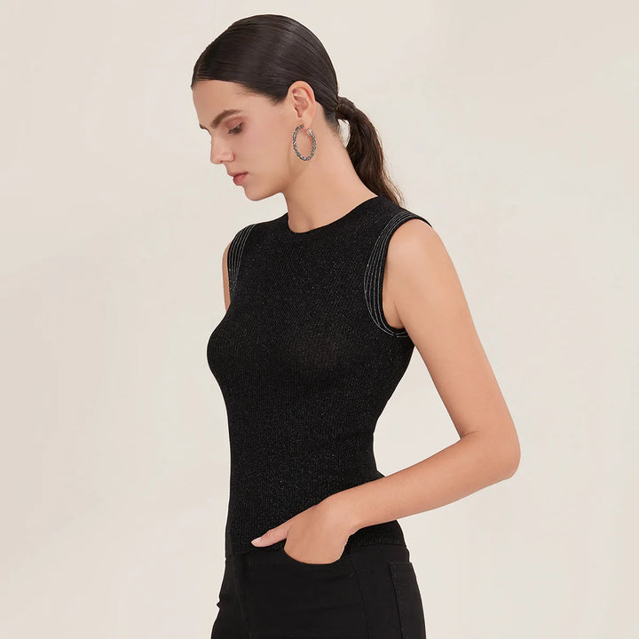 Attractive Crew Neck Merino Wool Vest