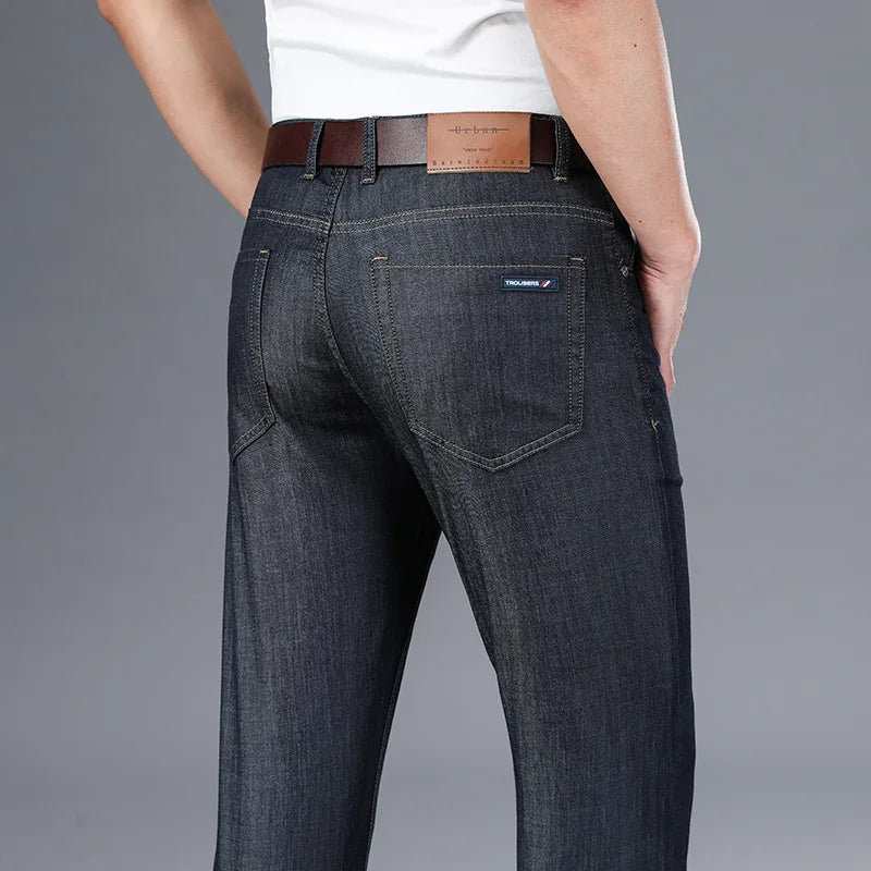 Casual Mid-Waist Straight Jeans Pant