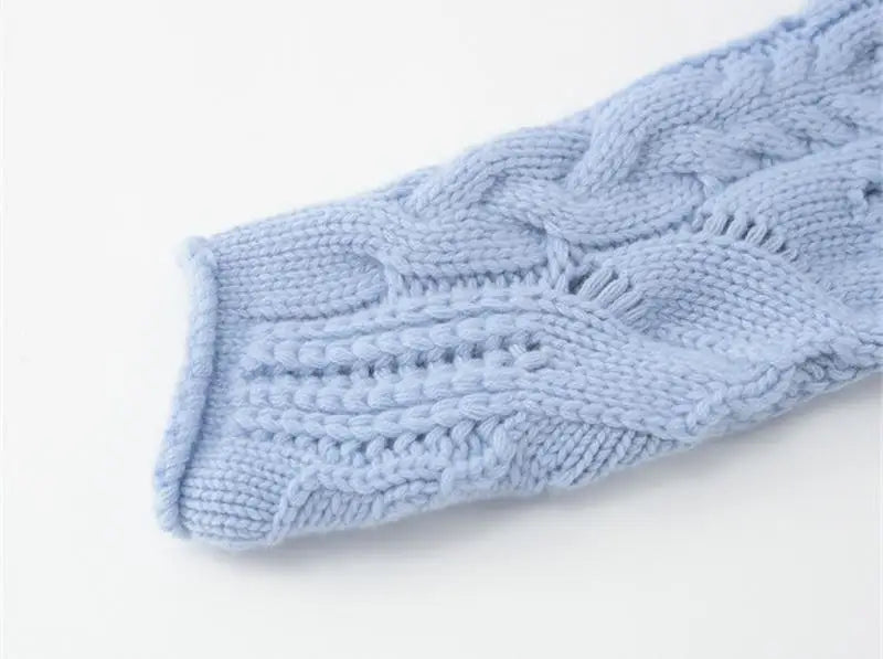 Stylish Hollow Twist Wool Sweater