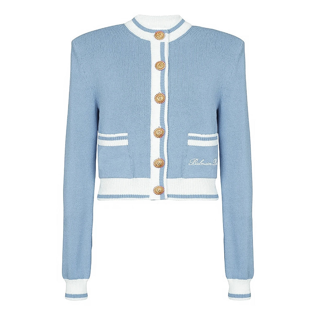 Versatile Crew Neck Woolen Cardigan