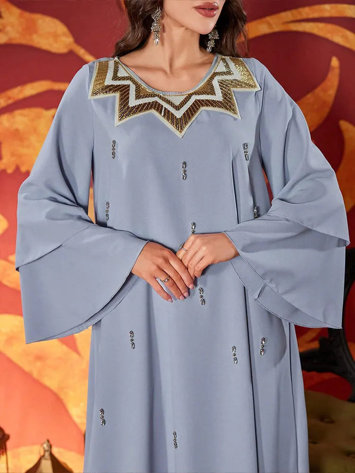 Stunning Studded Arabian Abaya Dress